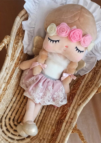 Lalka Metoo z kolorowym wianuszkiem 48cm